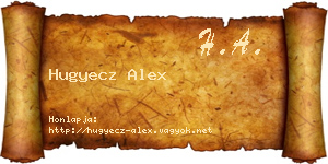 Hugyecz Alex névjegykártya