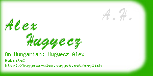 alex hugyecz business card